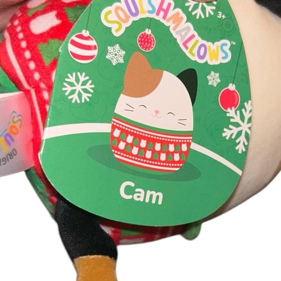 Cam the Cat in Christmas Sweater 4.5” Holiday Original Squishmallows Plush Toy - Picture 6 of 6